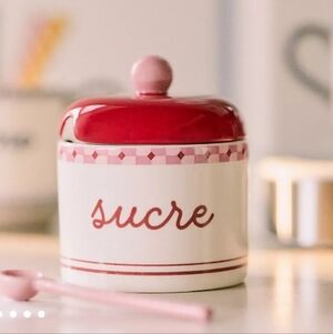 NWT Café Violette Handpainted Stoneware Sugar Bowl